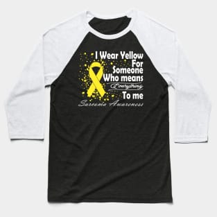 I Wear Yellow Sarcoma Cancer Yellow Ribbon Awareness Baseball T-Shirt